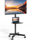 Eco-Friendly PERLESMITH Rolling TV Stand on Wheels for 23-65 for Daily Use