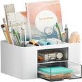 Eco-Friendly Marbrasse Pen Organizer with 2 Drawer, Multi-Functional for Daily Use