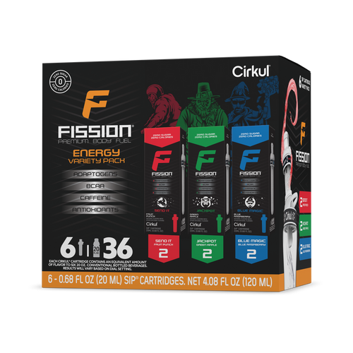 Natural Fruit Flavored Fission 6-Pack Variety Pack 97EI - Sugar-Free Fruit Flavor Cartridge Refill - Default Title