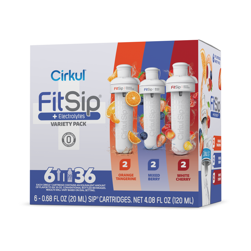 Sugar-Free FitSip 6-Pack Variety Pack HE3H - Zero-Calorie Multi-Flavor Sip Pods for Water Bottle - Default Title