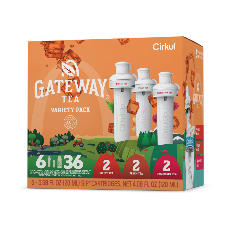 Zero-Calorie Gateway Tea 6-Pack Variety Pack HM0F - Electrolyte Hydration Enhanced Taste Cartridges - Default Title