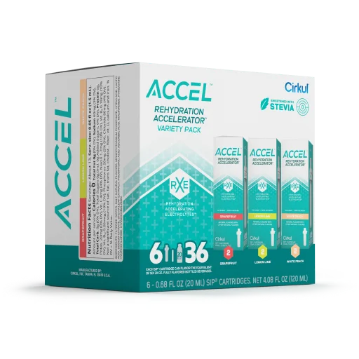 Refreshing Electrolyte Accel 6-Pack Variety Pack IZ9I - Electrolyte Hydration Enhanced Taste Cartridges Detail