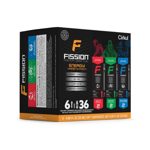 Natural Fruit Flavored Fission 6-Pack Variety Pack 97EI - Sugar-Free Fruit Flavor Cartridge Refill Detail