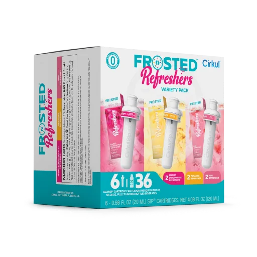 Sugar-Free Frosted Refreshers 6-Pack Variety Pack 1367 - Vitamin-Infused Natural Refreshing Flavor Core Detail