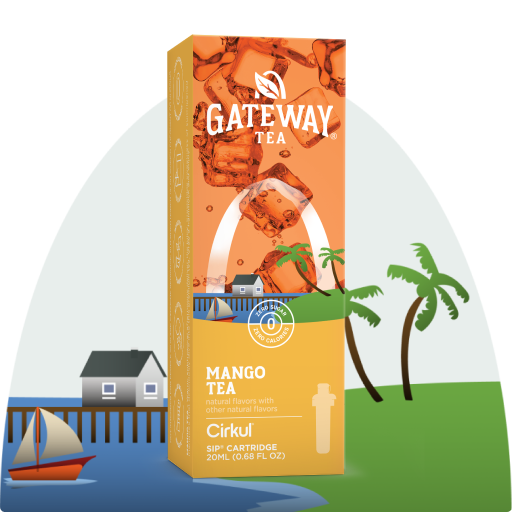 Zero-Calorie Gateway Mango Tea AQB7 - Sugar-Free Fruit Flavor Cartridge Refill - Default Title