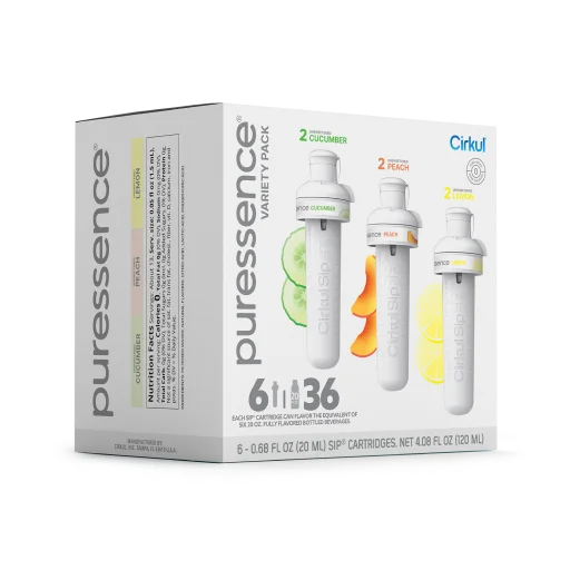Refreshing Electrolyte Puressence 6-Pack Variety Pack 3T3F - Vitamin-Infused Natural Refreshing Flavor Core Detail