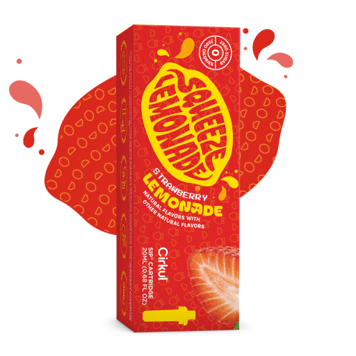 Zero-Calorie Squeeze Strawberry Lemonade 8PNR - Sugar-Free Fruit Flavor Cartridge Refill - Default Title